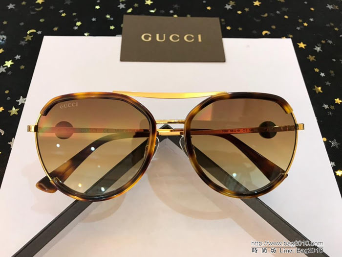GUCCI古馳 2019爆款 GG1082 適合各種臉型 經典太陽鏡  lly1449